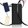 Several phone cases are displayed against a white background, with black ribbons creating a dynamic visual effect. Produktbild-Vorschau