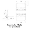 Bürstenking Duschklappsitz für Wandmontge mit Rückenlehne Produktbild-Vorschau 2