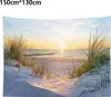 Tapisserie Natur Wandtuch Sonnenuntergang am Meer Produktbild-Vorschau 2