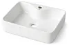 Lavabo da appoggio rettangolare Vetroceramica 47 cm Bianco Anteprima dell’immagine prodotto 1