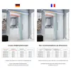 Glasschiebetür, Nachbildung Kreisförmig, 830x2035 mm, Produktbild-Vorschau 3