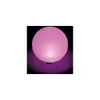 A pink spherical solar light with a purple glow underneath, set against a black background. Produktbild-Vorschau