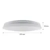 A white, round, flat LED ceiling light with dimensions indicated. Náhľad obrázku produktu