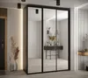Kleiderschrank YVONA 2 - 180/60 cm, schwarz / schwarz Produktbild-Vorschau 1