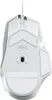 The underside of a white gaming mouse is shown against a white background. Voir les images du produit