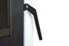 A close-up shot of a black handle attached to the side of a white appliance, with a black frame on the left. Produktbild-Vorschau