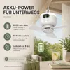 Prenosný stropný ventilátor s osvetlením, 8000 mAh, Náhľad obrázku produktu 2