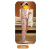 A person in pajamas holding a large plush goose toy in a bedroom setting. Produktbild-Vorschau