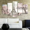 Quadro in tela in 5 pezzi Primavera a Parigi 150x100 cm Anteprima dell’immagine prodotto 2