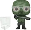 A Funko Pop! vinyl figure of The Riddler from The Batman, standing next to its clear plastic display case. Podgląd zdjęcia produktu