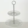 Etagere aus Glas mit zwei Ebenen, RELIEF, 28 cm Produktbild-Vorschau 6