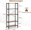 COSTWAY Libreria a 5 livelli, scaffale con struttura in Anteprima dell’immagine prodotto 2