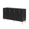 Sideboard mit goldenen Griffen und Beinen 4 Schubladen Produktbild-Vorschau 4