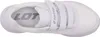 Top view of a white Lotto sneaker with velcro straps. Produktbild-Vorschau