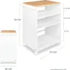 Bomoe Carrello di servizio su ruote 50x38x79 cm, bianco e Anteprima dell’immagine prodotto 2