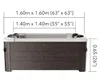 A diagram showing the dimensions of a hot tub. Náhľad obrázku produktu