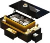 STILVORA Couchtisch Schwarz anhebbarer mit 4 Schublade, Produktbild-Vorschau 10