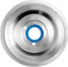 A close-up, top-down view of a circular metal blade with a blue ring in the center. Produktbild-Vorschau