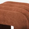 Close-up view of the textured fabric of an orange stool. Anteprima dell’immagine prodotto