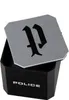 A black hexagonal box with a silver lid, featuring the 'Police' logo on the side and a stylized 'P' on the lid. Náhled obrázku produktu