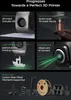 A collage of images showcasing features of a 3D printer, with text descriptions for each feature. Produktbild-Vorschau