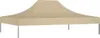 A beige party tent roof with silver legs, shown from a side angle against a white background. Produktbild-Vorschau