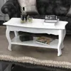 vidaXL Konferenční stolek s policí MDF White Náhled obrázku produktu 2
