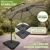 tillvex® Alu Parasol Rectangulaire Ø 330 cm Marron + Voir les images du produit 7