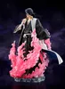 A figure of Byakuya Kuchiki from Bleach, standing amidst pink flames on a stone base. Anteprima dell’immagine prodotto