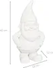A white garden gnome figurine with dimensions indicated. Náhľad obrázku produktu