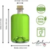 3 Glasflaschen 1000 ml leer zum selbst Befüllen mit Korken Produktbild-Vorschau 4