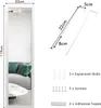 A full-length mirror with dimensions and included accessories shown. Produktbild-Vorschau