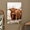 Wanddeko 60x90 cm - Schottisches Hochlandrind - Kuh - Natur Produktbild-Vorschau 5