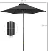 Outsunny Sonnenschirm Ø196 cm, sechseckig Balkonschirm Produktbild-Vorschau 3