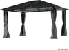Alu Pavillon PREMIUM mit festem Dach 3x4m grau Produktbild-Vorschau 2