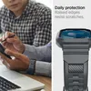 A person using a tablet and laptop, with a close-up of a smartwatch case. Anteprima dell’immagine prodotto