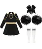 A cheerleading outfit for girls, including a dress, pom-poms, socks, and a hair bow. Náhľad obrázku produktu