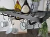 Eisen Topfhänger schwarz 60x28x7cm Wurstkrone Kräuterkorb Produktbild-Vorschau 4