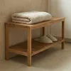 Naturel Home Holz Sitzbank mit Ablageboden 78 x 47 x 37 cm Produktbild-Vorschau 8