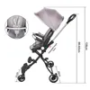 2 in 1 Kinderwagen 360°-Drehbar Sitz Kompakter Mini Produktbild-Vorschau 4