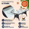 CASARIA® Polyrattan Gartentisch 190x90x74cm mit Ablage Glas Produktbild-Vorschau 5