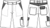 beb HANDWERK Herren Short CLASSIC 53cm Polyestermix Produktbild-Vorschau 3