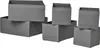 A set of grey fabric storage boxes. Produktbild-Vorschau