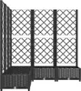 vidaXL Kvetináč s mriežkou čierny 120x120x121,5 cm PP Náhľad obrázku produktu 5
