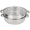 Edelstahl-Kochgeschirr 27 cm/11 Zoll 2-lagiger Dampftopf Produktbild-Vorschau 1