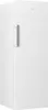 A white upright freezer with a silver handle. Voir les images du produit