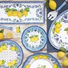 Speiseteller SORRENTO Zitronen D. 28cm weiß blau gelb aus Produktbild-Vorschau 2