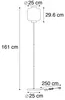 Smarte Stehleuchte Schwarz mit Rauchglas inkl  Wifi ST64 Produktbild-Vorschau 3
