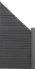 A section of a dark gray composite fence with a diagonal white top edge, shown against a white background. Produktbild-Vorschau