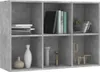 vidaXL Bücherregal/Sideboard Betongrau 66x30x98 cm Produktbild-Vorschau 5